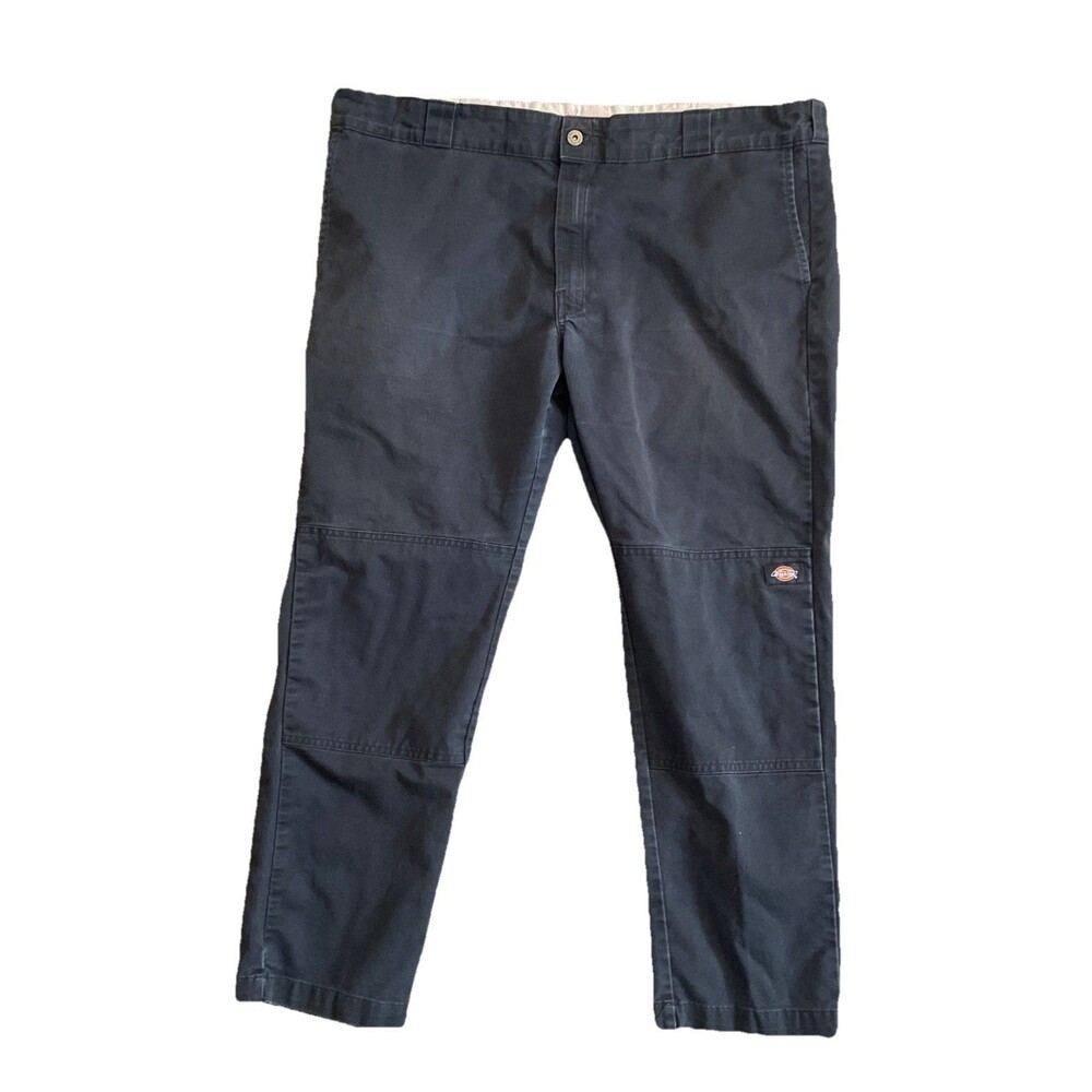 Dickies Double Knee Skinny Straight Mens Blue Work Pants 42 x30 Utility Pocket